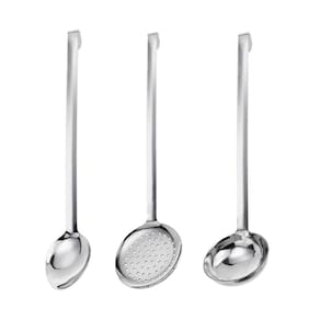 Colher Escumadeira e Concha Inox Buffet Restaurante 50cm