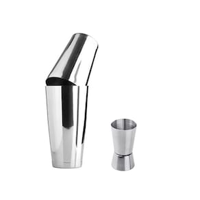 Coqueteleira Profissional Inox Boston e Copo Dosador Duplo