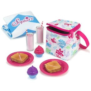 Conjunto de acessórios para piquenique e almoço Sophia`s para 18 bonecas