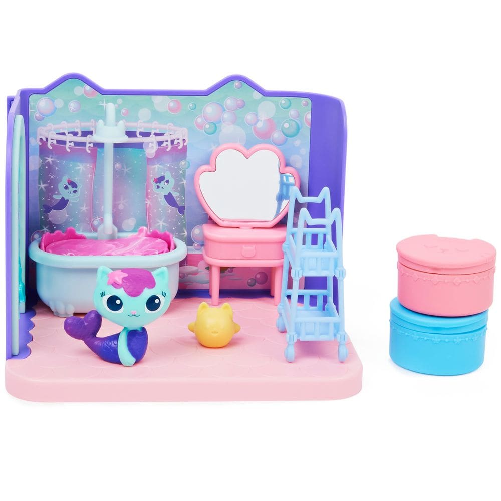 Banheiro Toy Gabby`s Dollhouse Primp and Pamper com Mercat 3+