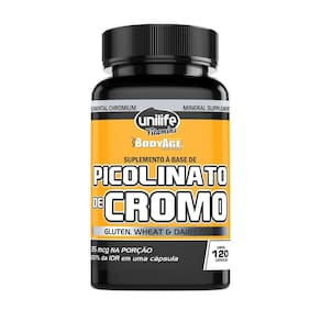 Picolinato de Cromo 500mg  120 Cápsulas - Unilife