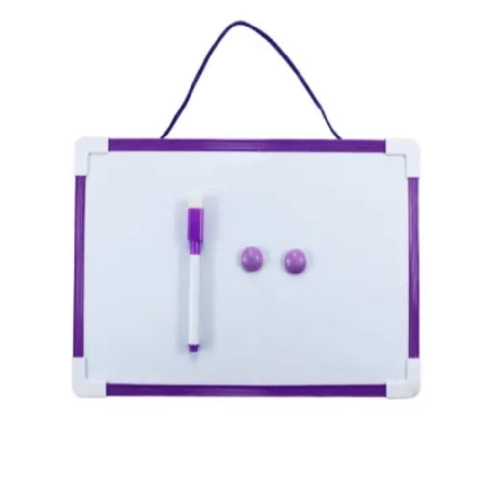 Lousa Quadro Branco Infantil 30X20 Cm Anotacoes Recados Desenhos Multiuso Com Caneta Apagador