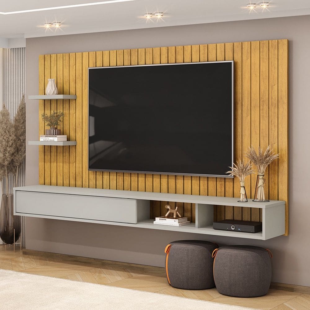 Painel para TV até 60 Polegadas 1 Porta Friz Cedro Bali DJ Móveis
