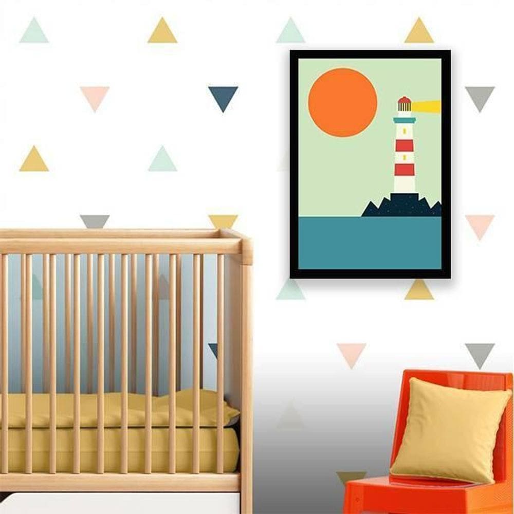 Quadro Farol Marinho 24X18Cm - Com Vidro