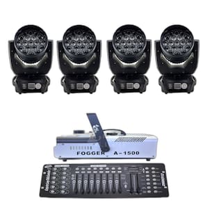 Kit 4 Wash De Led + Dmx 512 + Maquina De Fumaça