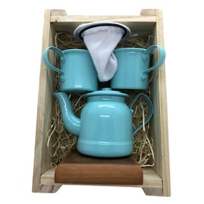 Kit De Café Individual - Azul Claro Demolição Com Engradado
