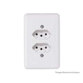 Tomada Dupla Ilumi Stylus Bip 2P+T C/Pl 20A 250V 20121