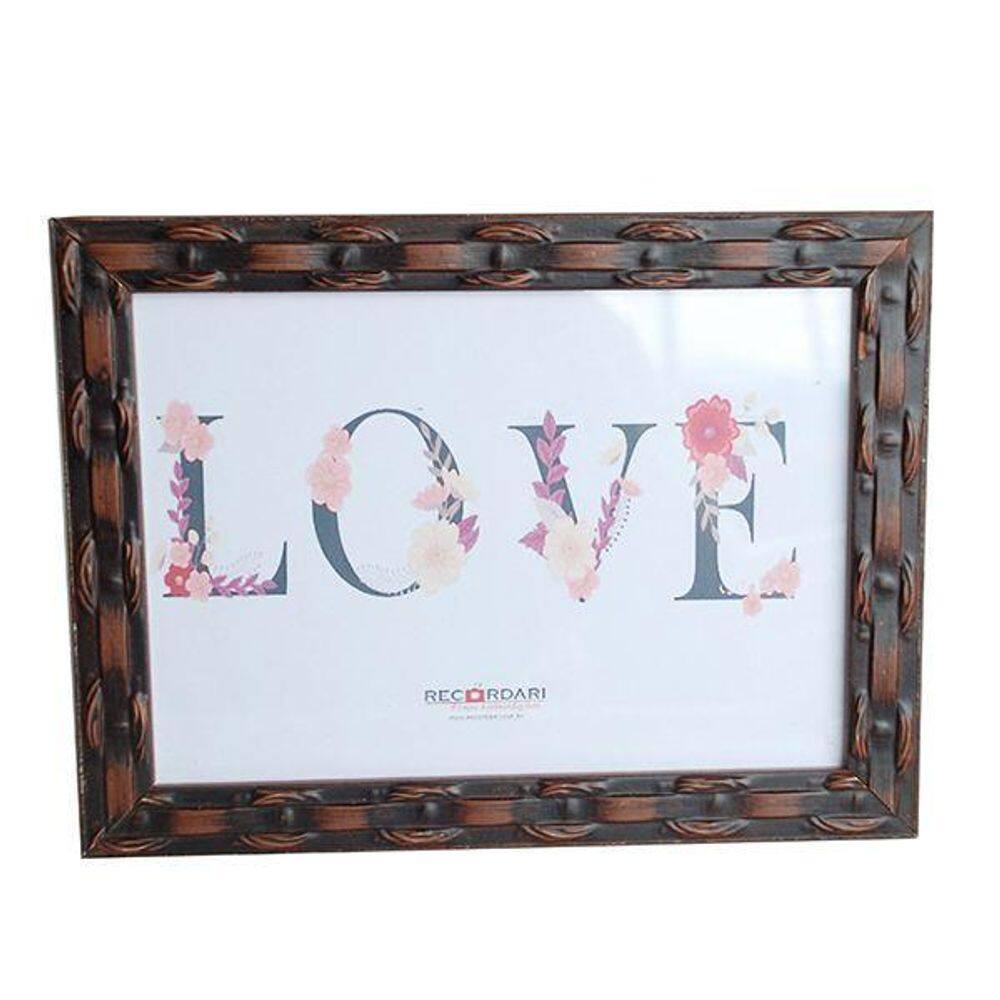 Quadro Para Parede 30X40 Madeira Rec 100/05 Marrom