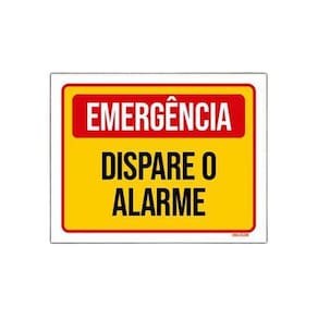 Placa De Sinalização - Emergência Dispare O Alarme 36X46