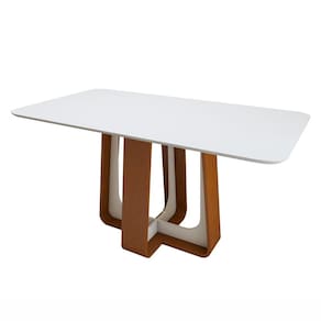 Mesa de Jantar Retangular 170cm com Tampo em MDF Sintonia Frassino/Off White