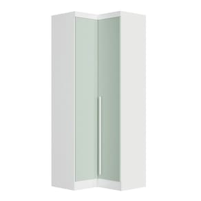 Móveis para Quarto Módulo Canto Reto 2 Porta Infinity Branco Line/ Pistache Line