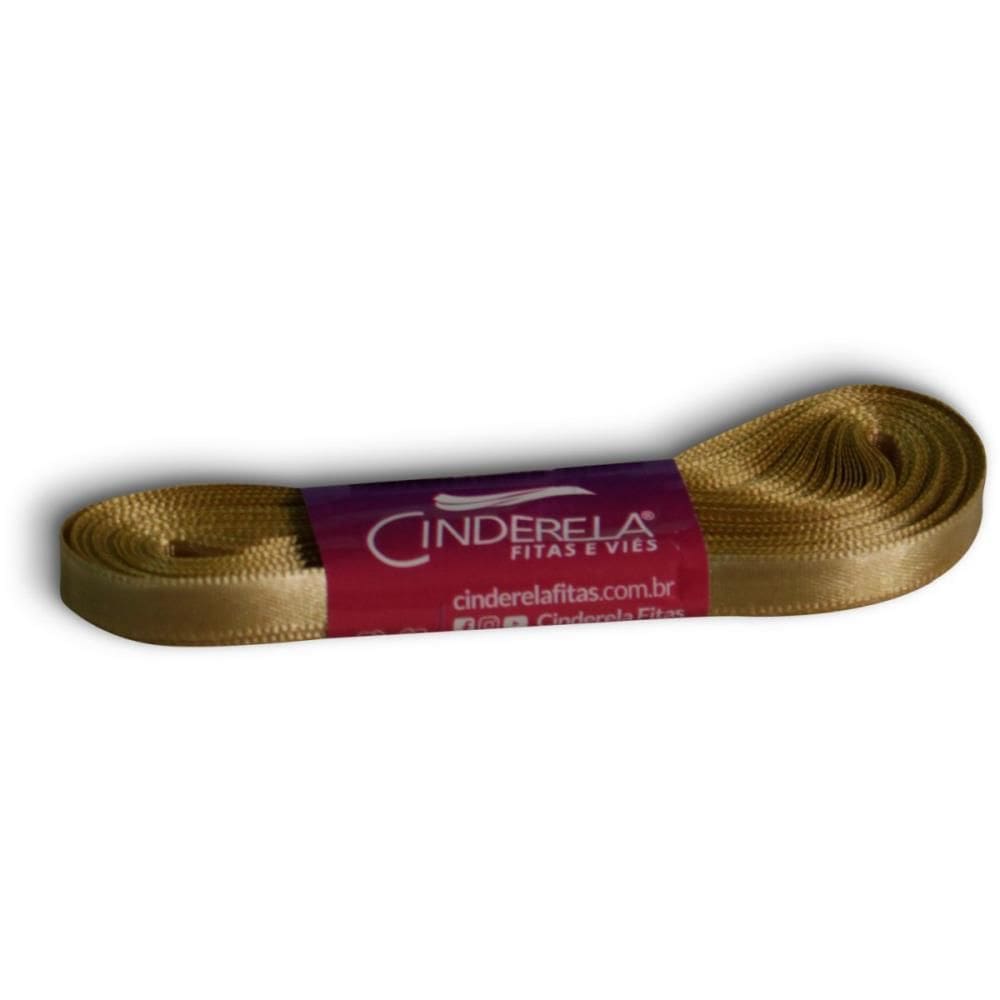 Fita De Cetim 07Mm Com 10 Metros Dourado
