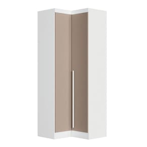 Móveis para Quarto Módulo Canto Reto 2 Porta Infinity Branco Line/ Duna Line