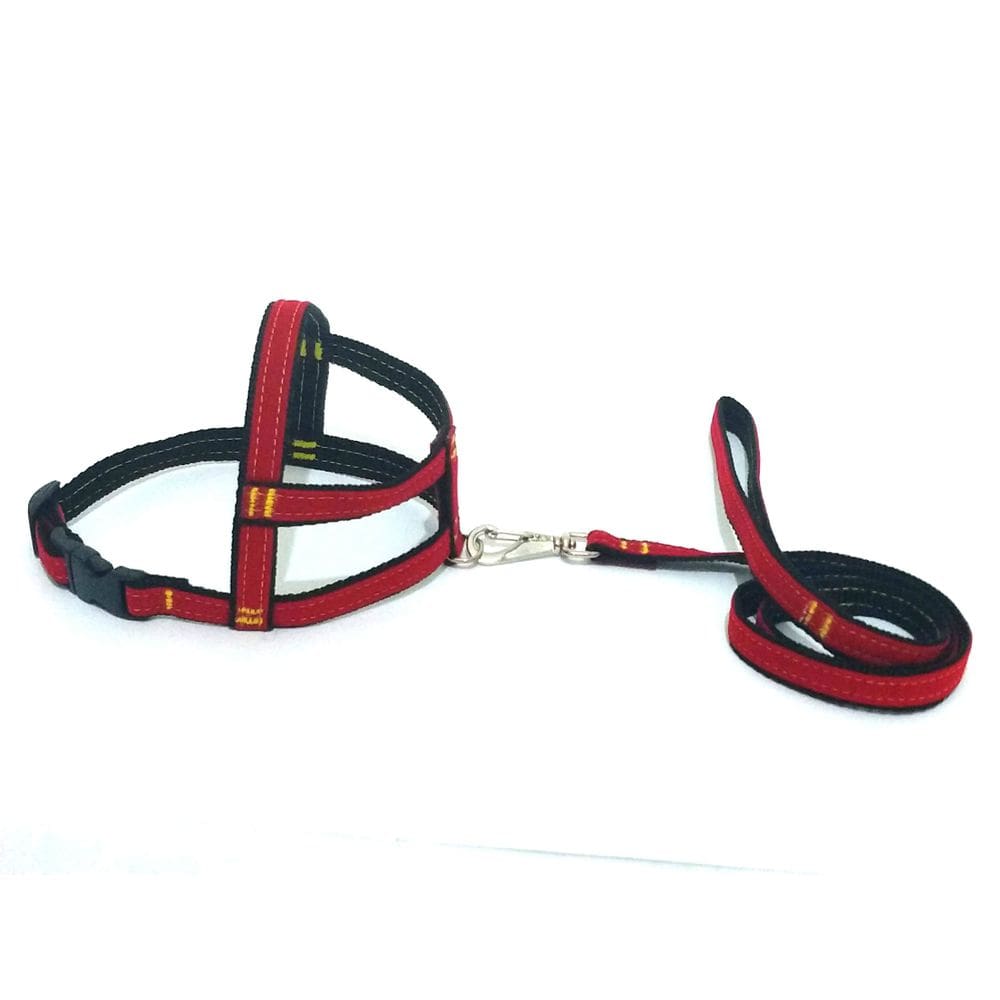 Conjunto Peitoral de Veludo liso vermelho tamanho 03