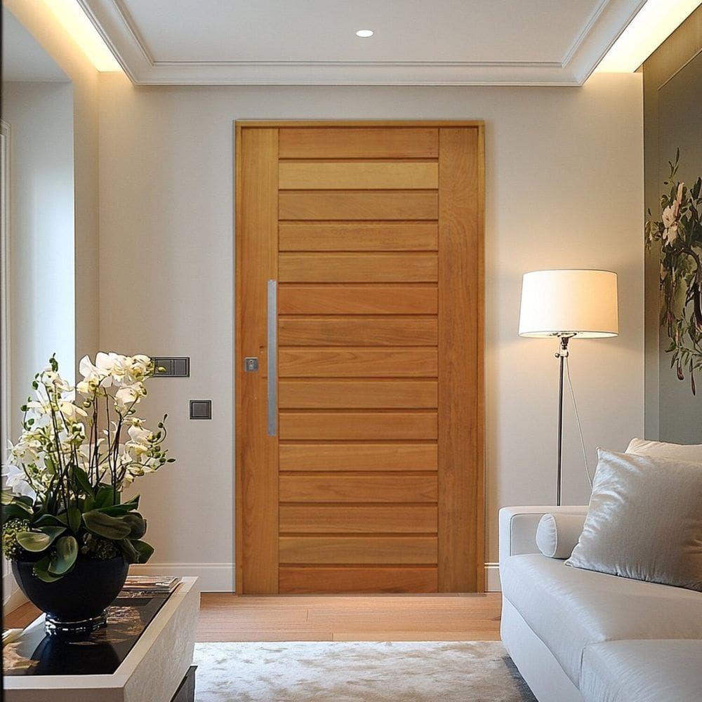 Porta Pivotante Batente Misto 14 Puxador Barra Chata 110cm X 210cm Direito California