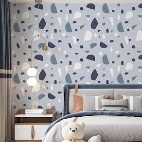 Papel De Parede Adesivo Granilite Tons De Azul - 3,0M