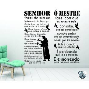 Adesivo De Parede Oração De São Francisco De Assis Completa