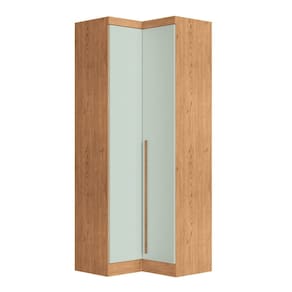 Móveis para Quarto Módulo Canto Reto 2 Porta Infinity Cedro/ Pistache Line