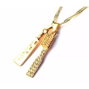 Cordão Escova E Pasta De Dente Dentista Folheado A Ouro 18k