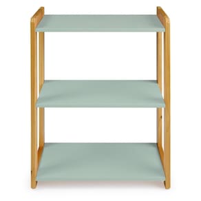 Estante para Livros Infantil 75x54x30cm Verde Bebê/Amêndoa