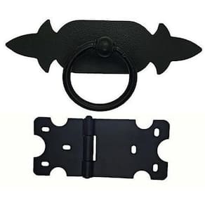Kit Com 6 Puxadores Chapa Rústica + 6 Dobradiças 42X62