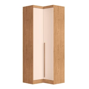 Móveis para Quarto Módulo Canto Reto 2 Porta Infinity Cedro/ Blush Line