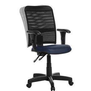 Cadeira Escritório Ergonômica Tela Com Braço Rv Azul Escuro