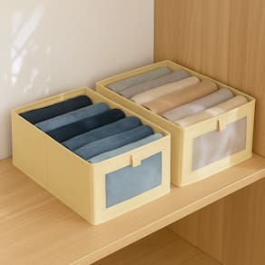 Caixa Organizadora Multiuso Armazenamento para Roupas Decoração com Visor