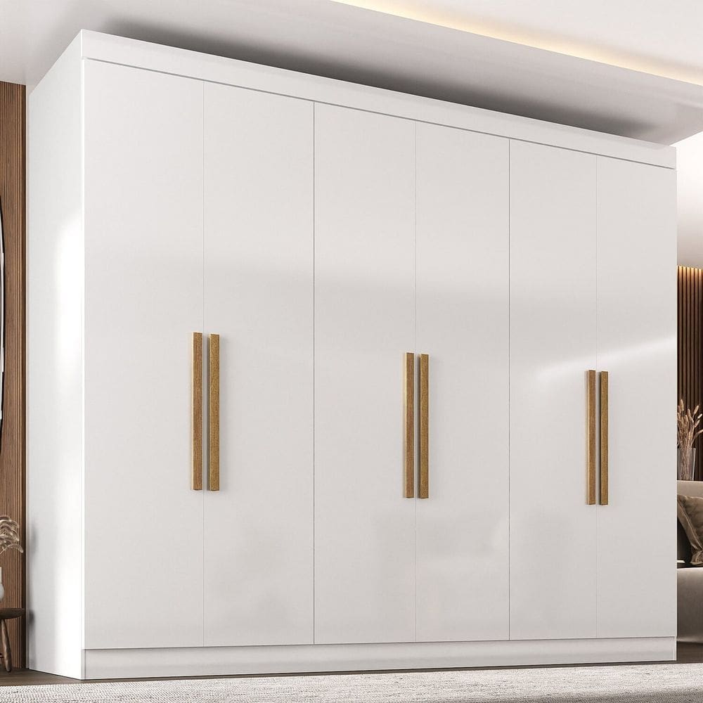 Guarda-Roupa com Pux 200x178x47 cm Paris Branco