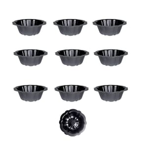 Forma Antiaderente Mini Bolo 190ml Muffin Pudim Assadeira 10un