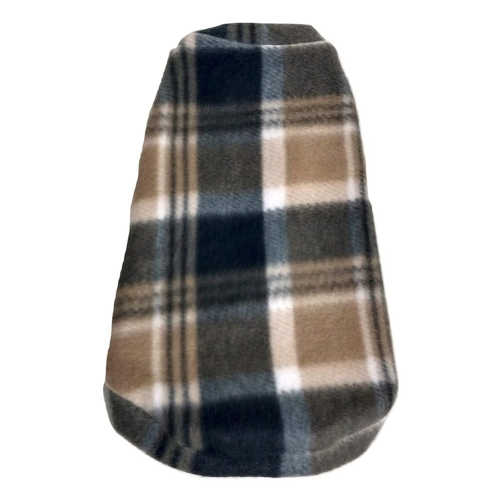 Roupa capa soft para cachorro  cor xadrez claro tamanho G
