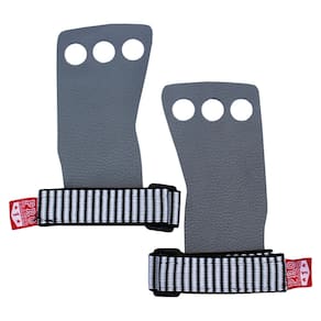 Grip 3 furos crossfit luva dedos protetor cinza g