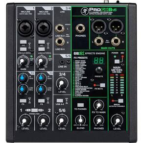 Mixer Mackie PROFX6v3 de 6 canais com USB e efeitos