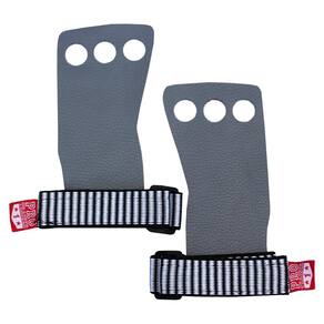 Grip 3 furos crossfit luva dedos protetor cinza g