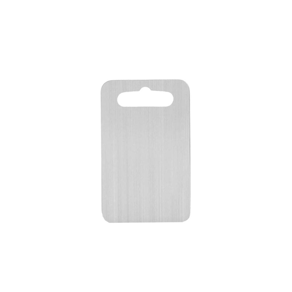 Tabua de Carne Corte Cozinha Profissional Aço Inox 24x15cm