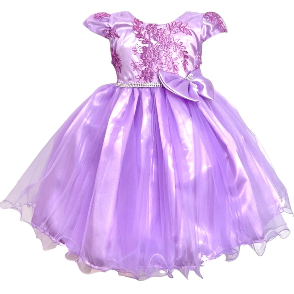 Vestido Lilás Festa Aniversário Luxo Elegante Princesa Infantil Menina