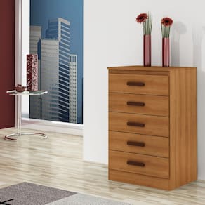 Cômoda Organizadora Grande 5 Gavetas Quarto Casal Cinamomo