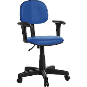 Cadeira Escritório Secretaria com Braço RCE Cor Azul - 10kg