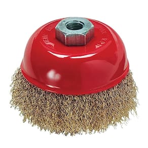 Escova De Aço Carbono Tipo Copo 100Mm Rosca M14 Mtx