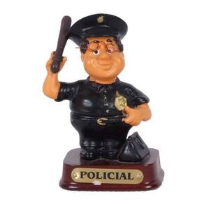 Miniatura Profissional Resina Policial H 8 Cm