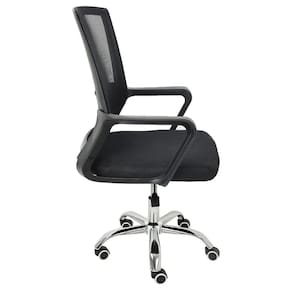 Cadeira De Escritório Com Base Cromada Ergonômica Luxo