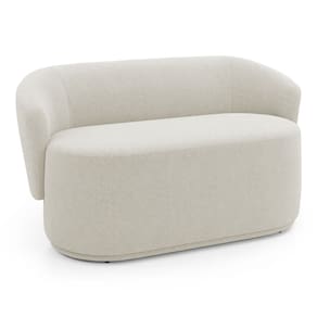 Namoradeira Decorativa Orgânica Mavi 02 Lugares Bouclê Creme - Desk Design