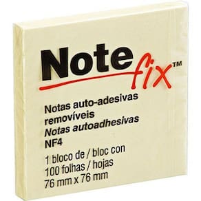 Bloco De Notas Notefix Nfx4 100 Folhas 76X76Mm - 3M