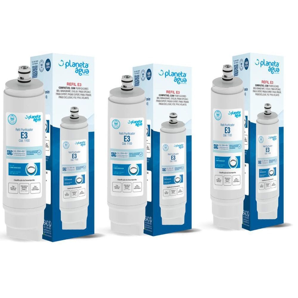 Kit 3 Refil Filtros Ibbl Fr600 Frq600 Pfn2000 Bdf Atlantis