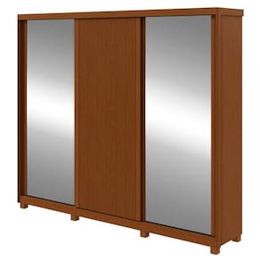 Guarda Roupa Casal Ollie 3 Portas Frassino com Espelho Glass e Pés - Lopas