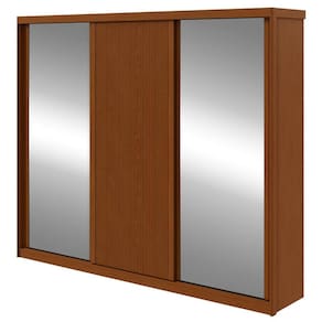 Guarda Roupa Casal Ollie 3 Portas Frassino com Espelho Glass - Lopas