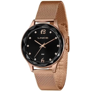 Relógio Lince Feminino Analógico Rosê Preto Lrr4826l40 P2rx