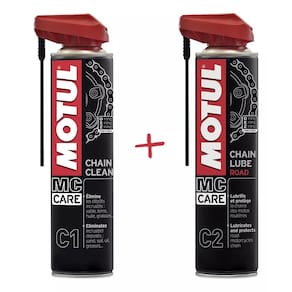 Kit Motul C1 Chain Clean 400ml + C2 Chain Lube Road 400ml