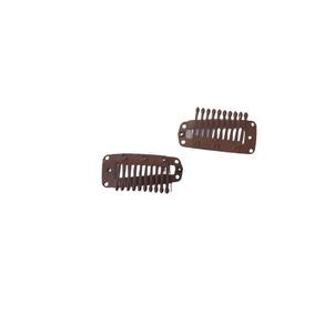 Presilha Tic Tac Para Apliques Perucas Marrom Claro 10Un