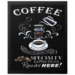 Quadro Decorativo Welcome Coffee Com Vidro 24X18Cm
